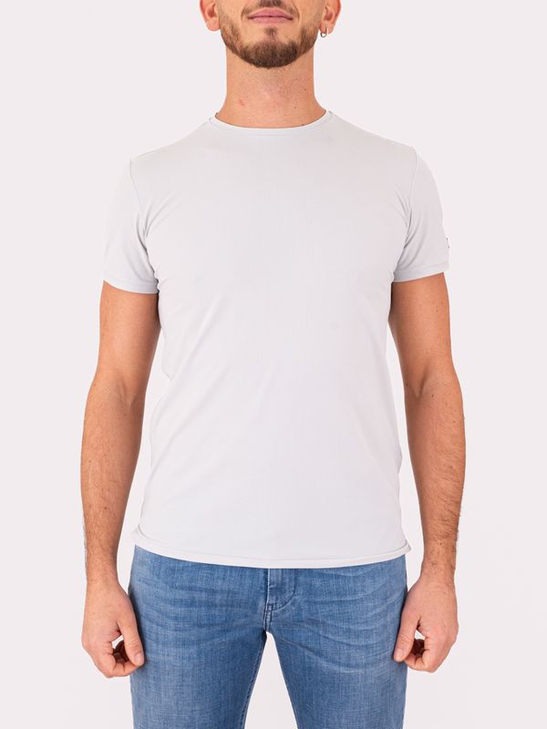 RRD Men's Square T-shirt with embossed seersucker square effect Light Grey RRD