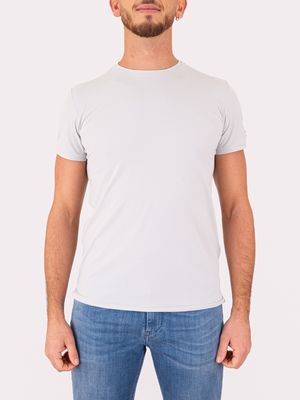 1. RRD Men's Square T-shirt with embossed seersucker square effect Light Grey