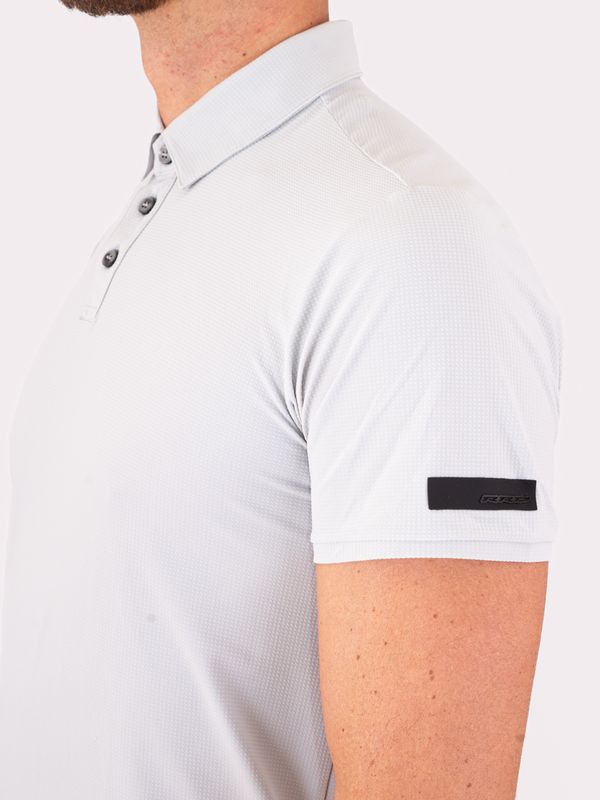 4. RRD Men's Square Polo Shirt with Relief Structure Light Grey RRD 26224squarepolo