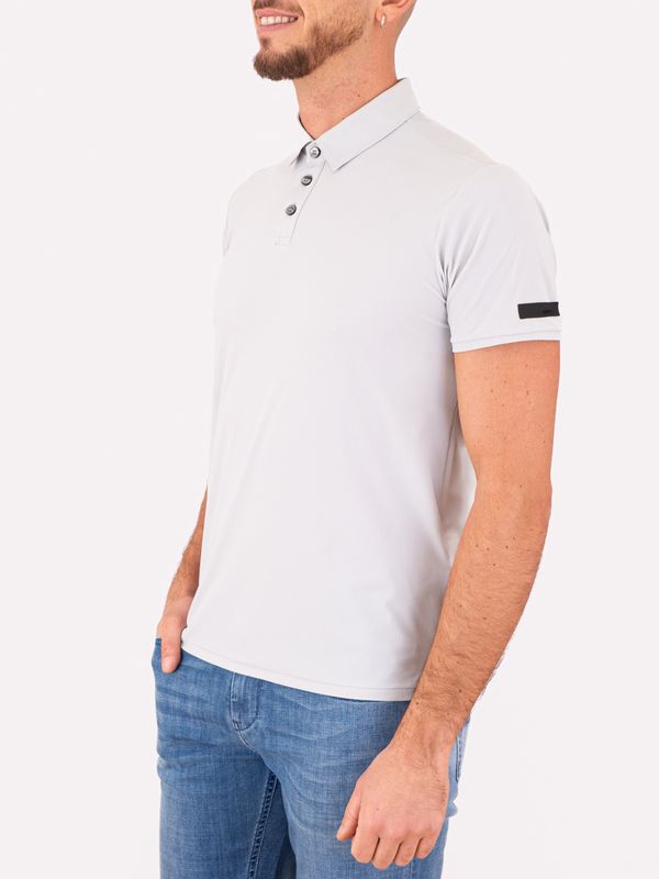 2. RRD Men's Square Polo Shirt with Relief Structure Light Grey RRD 26224squarepolo