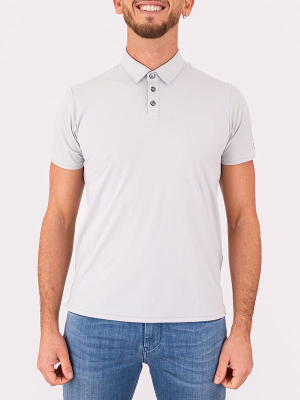 1. RRD Men's Square Polo Shirt with Relief Structure Light Grey RRD 26224squarepolo