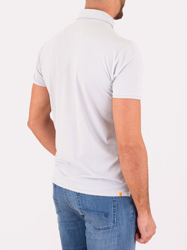 3. RRD Men's Square Polo Shirt with Relief Structure Light Grey RRD 26224squarepolo
