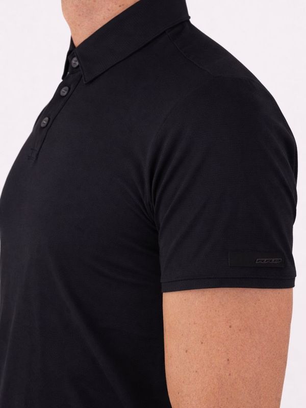 4. Polo Square Uomo RRD con Struttura a Rilievo Blue Black RRD 26224squarepolo