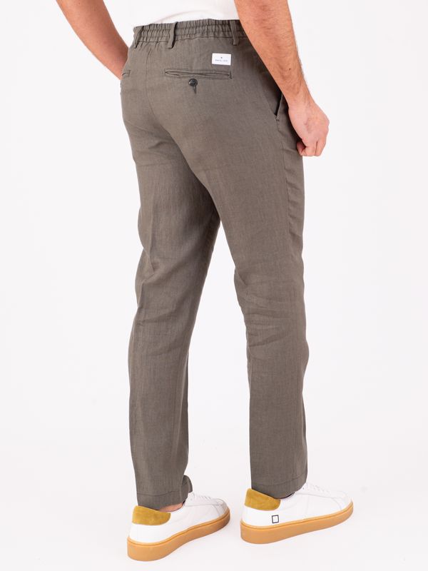 3. Manuel Ritz Men's Linen Trousers with Elasticated Waist and Drawstring Green MANUEL RITZ 4032p1688l263144
