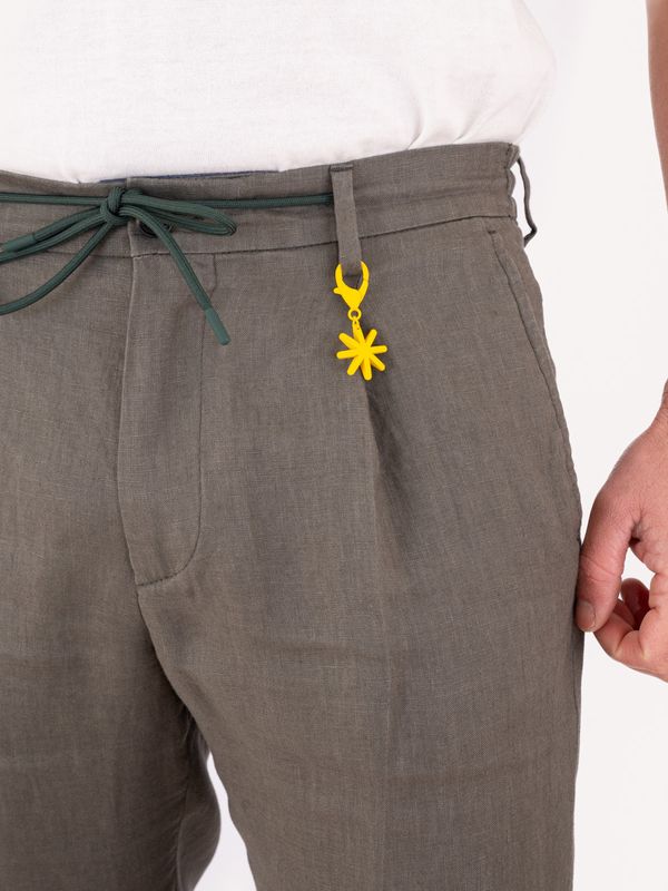 4. Manuel Ritz Men's Linen Trousers with Elasticated Waist and Drawstring Green MANUEL RITZ 4032p1688l263144