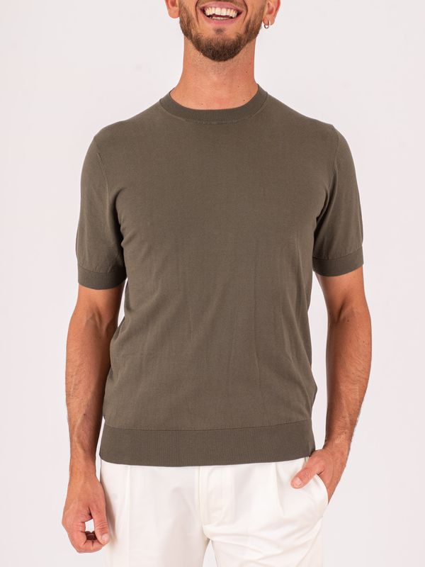 Paolo Pecora Milano Men's Cotton T-Shirt Green Paolo Pecora Milano