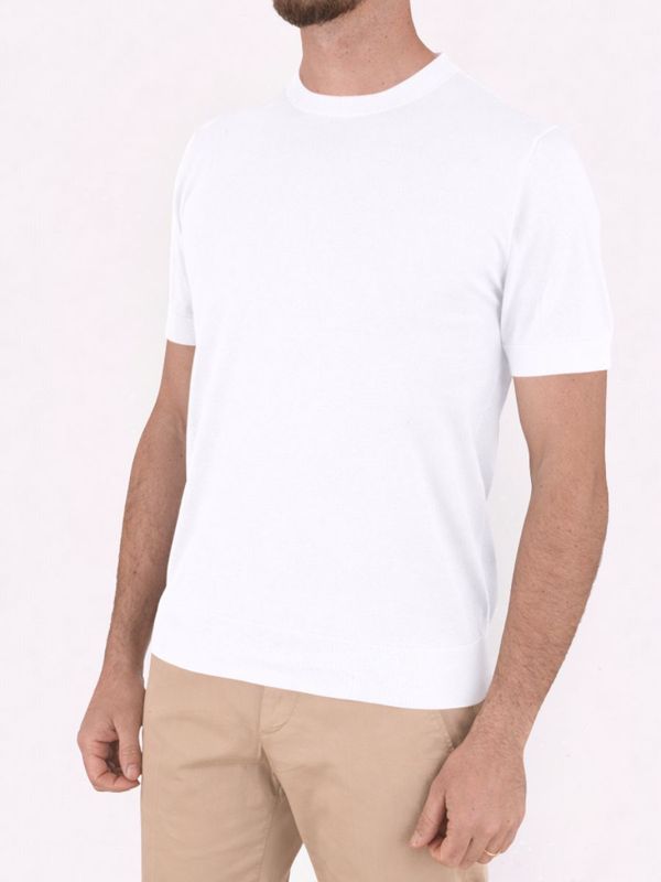 2. T-shirt Paolo Pecora Milano in misto seta e cotone Bianco Paolo Pecora Milano a010f200