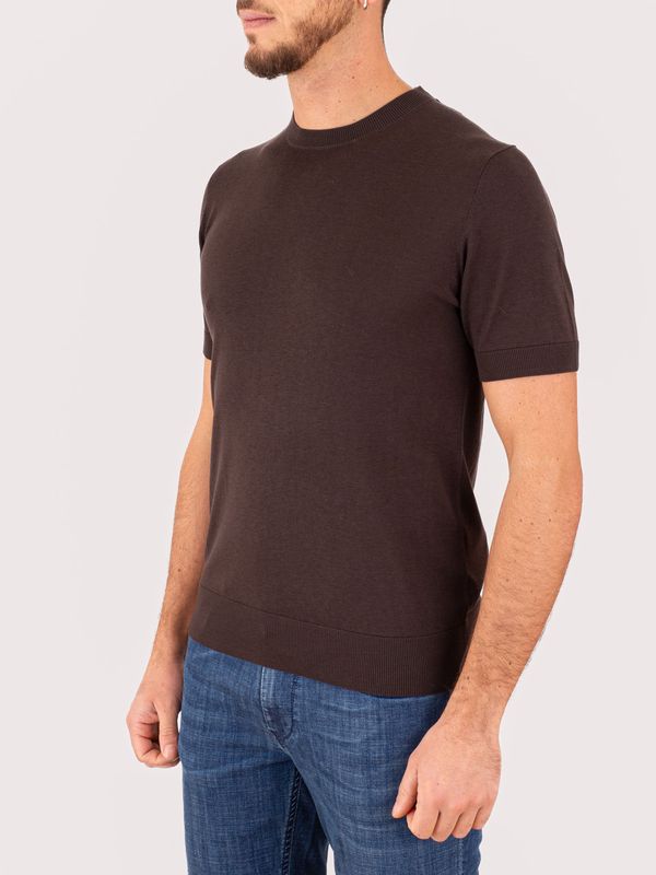 2. Paolo Pecora Milano silk and cotton blend T-shirt Brown Paolo Pecora Milano a010f200
