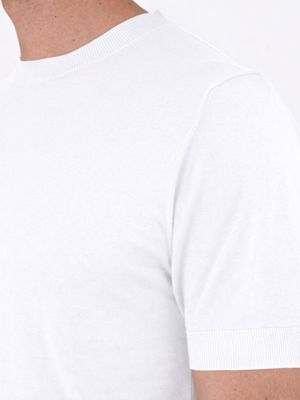 4. T-shirt Paolo Pecora Milano in misto seta e cotone Bianco