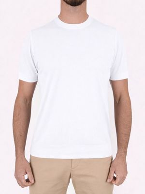 1. T-shirt Paolo Pecora Milano in misto seta e cotone Bianco