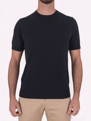 1. T-shirt Paolo Pecora Milano in misto seta e cotone Nero