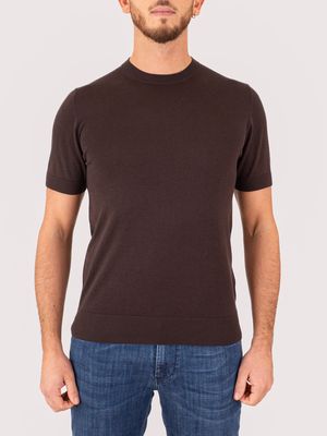 1. Paolo Pecora Milano silk and cotton blend T-shirt Brown