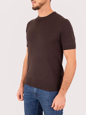 2. Paolo Pecora Milano silk and cotton blend T-shirt Brown