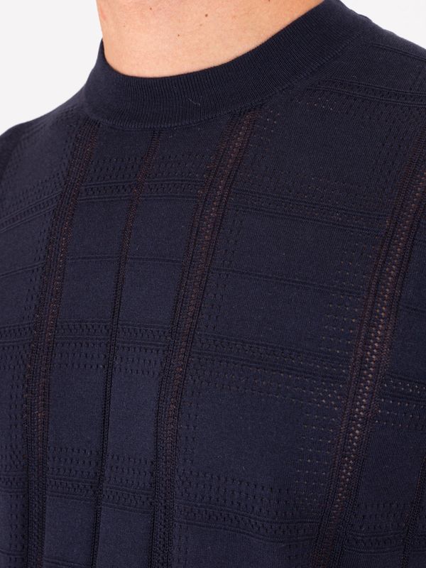 4. Pull homme Paolo Pecora Milano au design structuré Bleu Paolo Pecora Milano a015f100