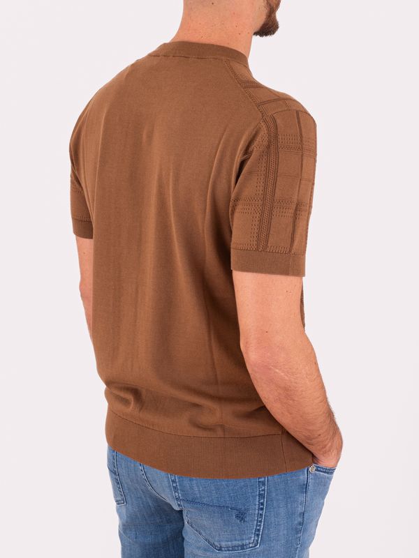 3. Pull homme Paolo Pecora Milano au design structuré Brun Paolo Pecora Milano a015f100
