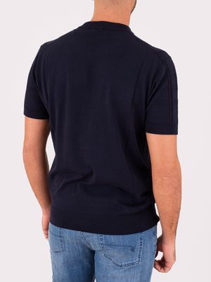 3. Pull homme Paolo Pecora Milano au design structuré Bleu
