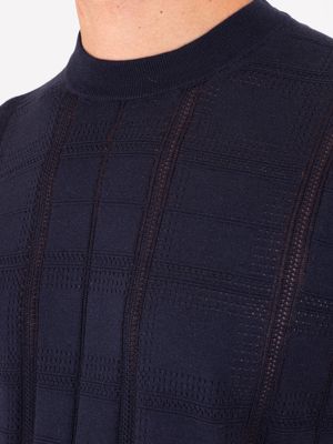 4. Pull homme Paolo Pecora Milano au design structuré Bleu