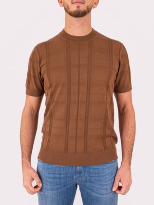 1. Pull homme Paolo Pecora Milano au design structuré Brun