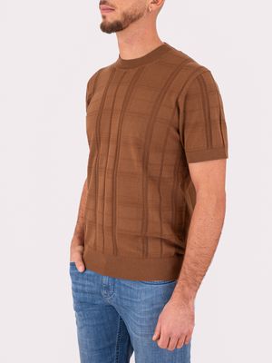 2. Pull homme Paolo Pecora Milano au design structuré Brun