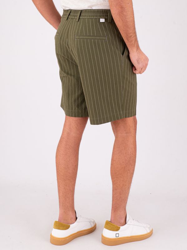 3. Bermuda Uomo Paolo Pecora Milano a Righe Verticali Verde Oliva Paolo Pecora Milano d0121521