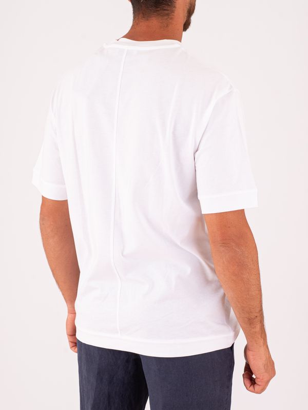 3. T-Shirt girocollo Uomo Paolo Pecora Milano in Cotone Bianco Paolo Pecora Milano f0114095