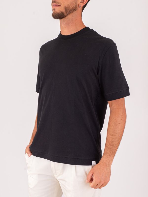 2. Paolo Pecora Milano Men's Crew Neck Cotton T-Shirt Black Paolo Pecora Milano f0114095