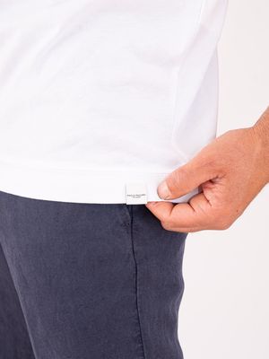 4. T-Shirt girocollo Uomo Paolo Pecora Milano in Cotone Bianco