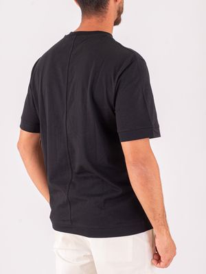 3. Paolo Pecora Milano Men's Crew Neck Cotton T-Shirt Black