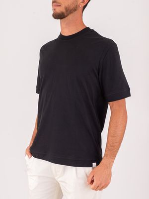 2. Paolo Pecora Milano Men's Crew Neck Cotton T-Shirt Black