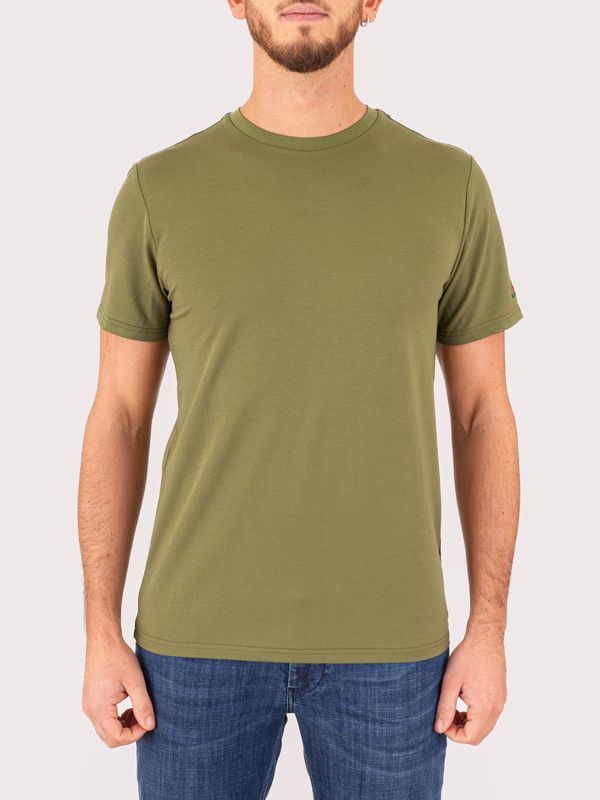 T-Shirt uomo Peuterey in misto cotone e seta Verde Peuterey