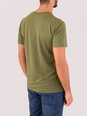 3. T-Shirt uomo Peuterey in misto cotone e seta Verde