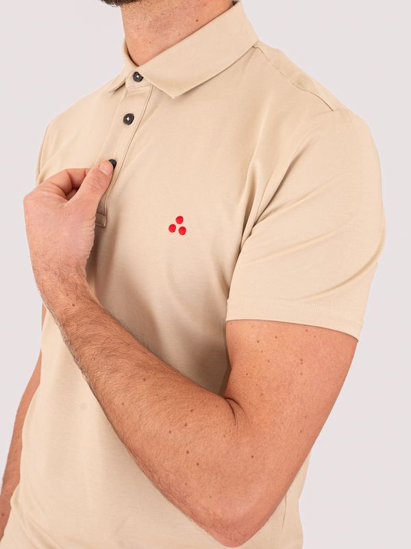 4. Polo Uomo Peuterey Manica Corta con Logo Ricamato Beige Peuterey peu547199012182