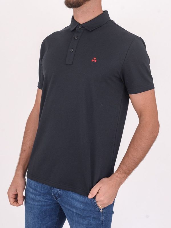 2. Polo Uomo Peuterey Manica Corta con Logo Ricamato Blu Peuterey peu547199012182