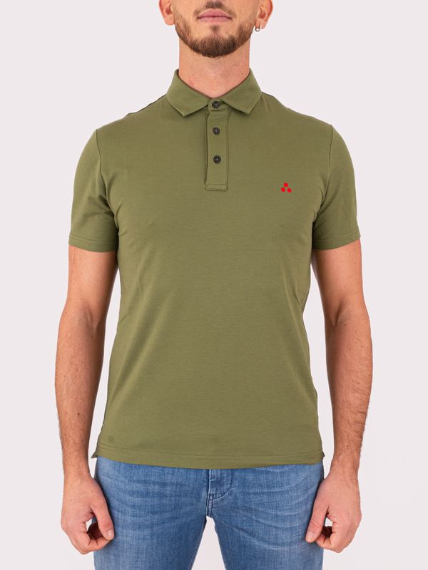 1. Polo à manches courtes Peuterey pour homme avec logo brodé Vert Peuterey peu547199012182