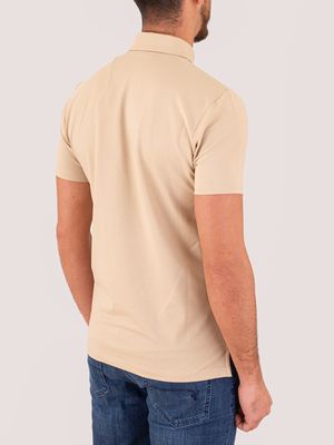 3. Polo Uomo Peuterey Manica Corta con Logo Ricamato Beige