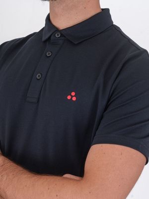 4. Peuterey Men's Short-Sleeve Polo Shirt with Embroidered Logo Blue