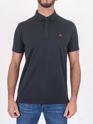 1. Peuterey Men's Short-Sleeve Polo Shirt with Embroidered Logo Blue
