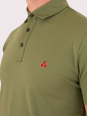 4. Polo Uomo Peuterey Manica Corta con Logo Ricamato Verde