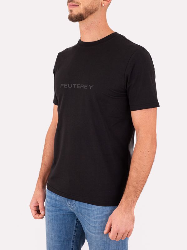 2. Peuterey Men's Crew Neck T-Shirt with Front Logo Black Peuterey peu579699012247