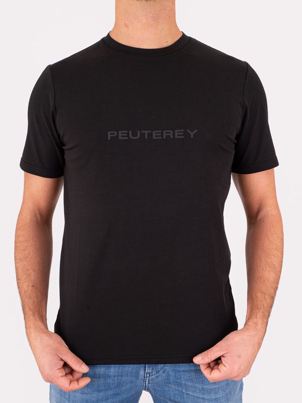 4. Peuterey Men's Crew Neck T-Shirt with Front Logo Black Peuterey peu579699012247