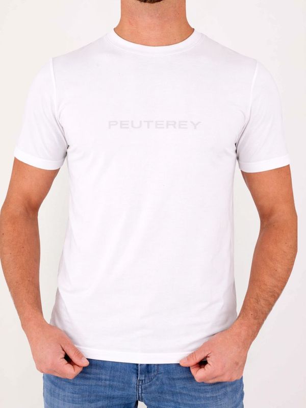 4. Peuterey Men's Crew Neck T-Shirt with Front Logo White Peuterey peu579699012247
