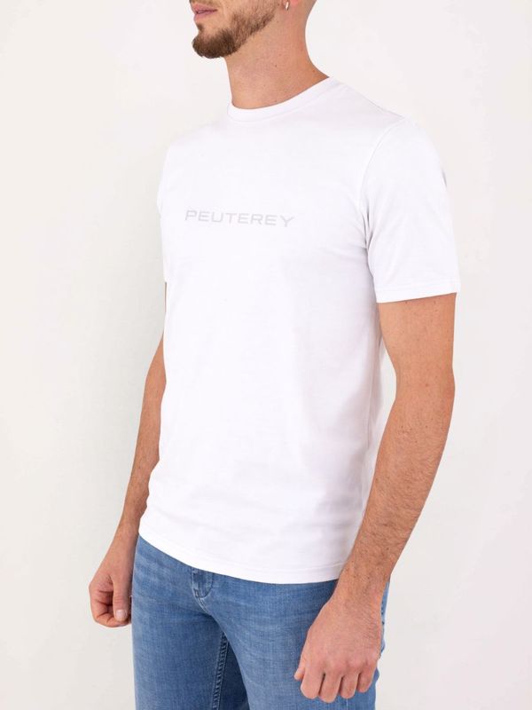 2. Peuterey Men's Crew Neck T-Shirt with Front Logo White Peuterey peu579699012247