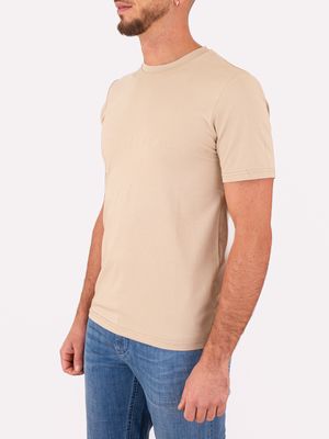 2. Peuterey Men's Crew Neck T-Shirt with Front Logo Beige
