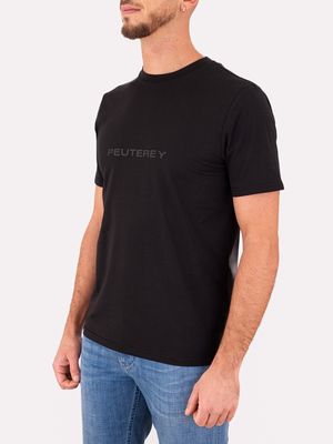 2. Peuterey Men's Crew Neck T-Shirt with Front Logo Black