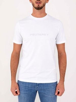1. Peuterey Men's Crew Neck T-Shirt with Front Logo White