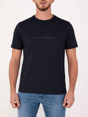 2. Peuterey Men's Crew Neck T-Shirt with Front Logo Blue