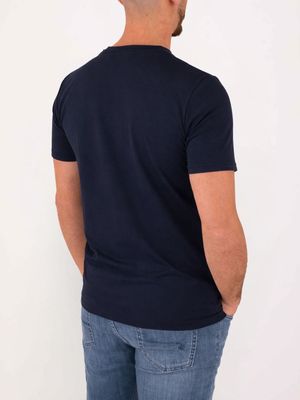 4. Peuterey Men's Crew Neck T-Shirt with Front Logo Blue
