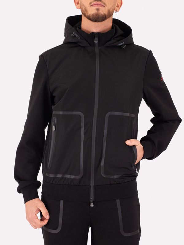 Peuterey Men's Jacket with Hood and Zip Closure Black Peuterey