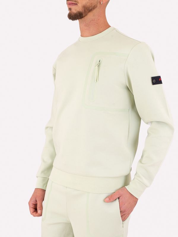 2. Sweat-shirt Peuterey pour homme, col rond, avec poche zippée sur le devant Eau verte Peuterey peu579999012177