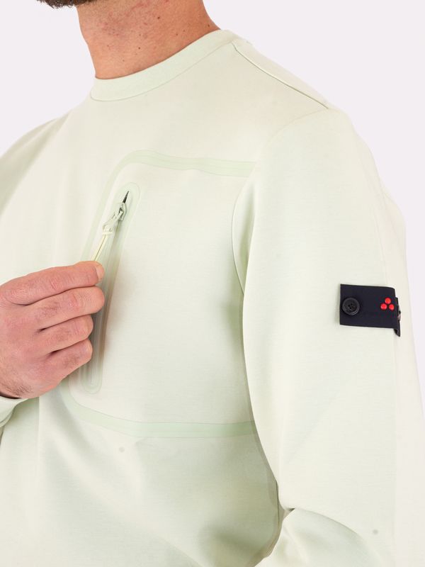 4. Sweat-shirt Peuterey pour homme, col rond, avec poche zippée sur le devant Eau verte Peuterey peu579999012177